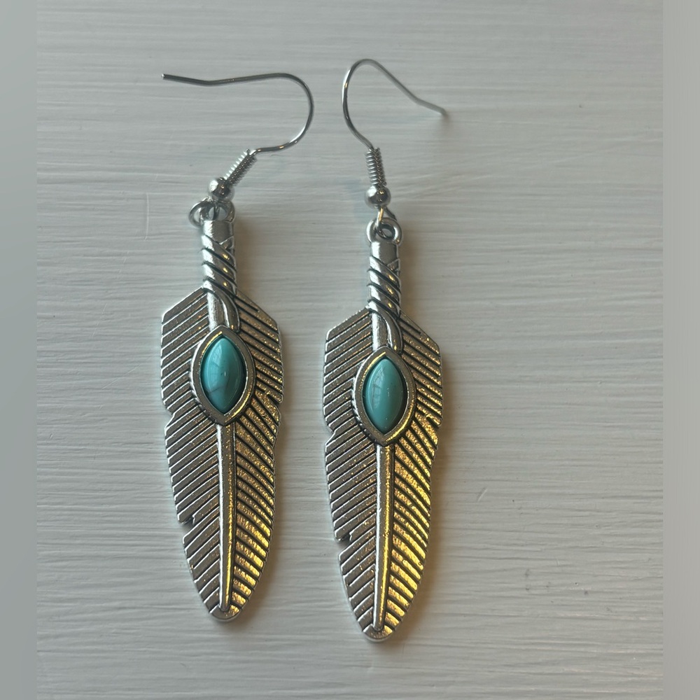 Bohemian Ethnic Vintage Earrings Set Acrylic Turquoise